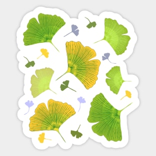 Dance of the leaves of Ginkgo Sticker